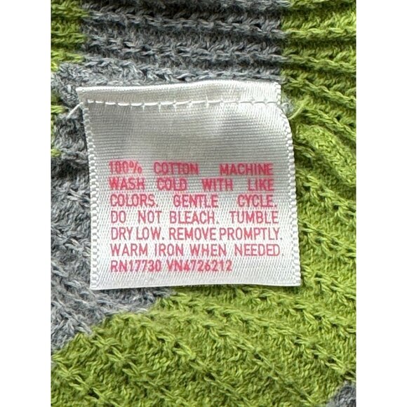 Mossimo Supply Womens Gray Green Striped Long Sleeve Hooded Sweater Size Large - Picture 14 of 14